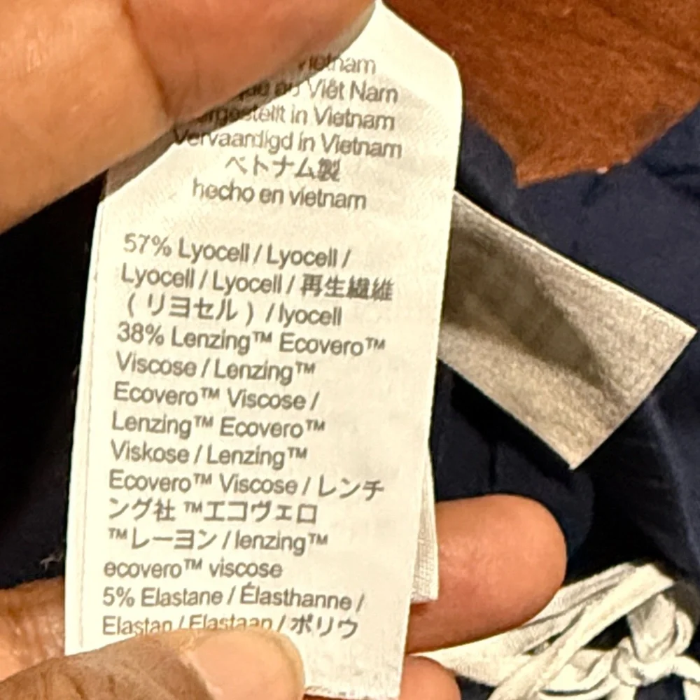 J. Crew Navy Lounge Pants with White Detail pajamas M - Picture 6 of 11